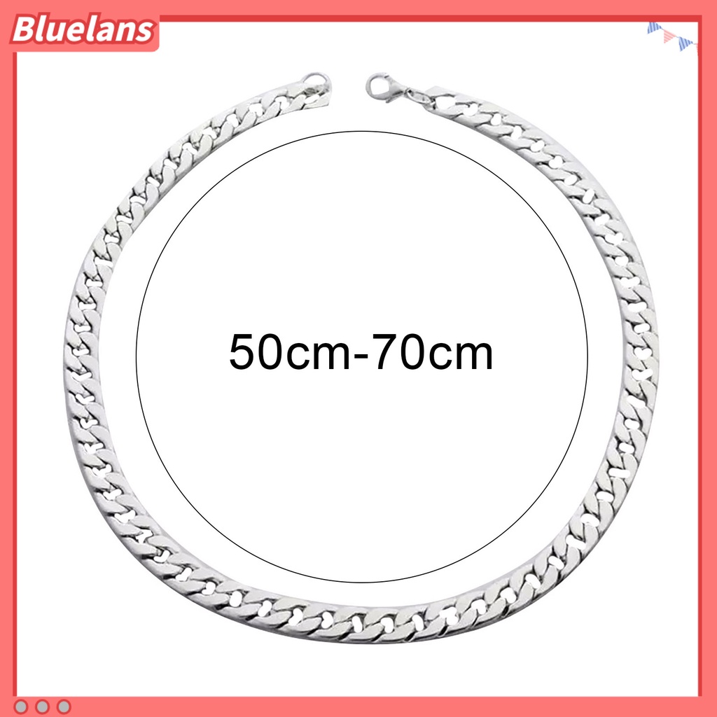 Bluelans Men Fashion Twist Oblate Wide Chain Necklace Gift Jewelry Accessories Club