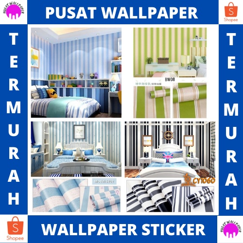 TERMURAH COD WALLPAPER STICKER DINDING MOTIF ELEGANT WALLPAPER RUANG TAMU / KAMAR TIDUR BEST SELLER