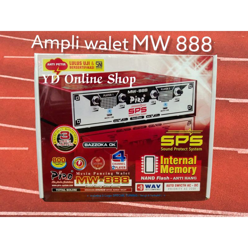 Ampli Walet PIRO MW-888 Ampli + suara panggil dan inap walet ( Bisa COD)