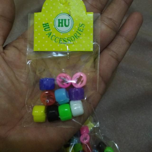 Jepit Rambut Bulat Kecil Warna Warni