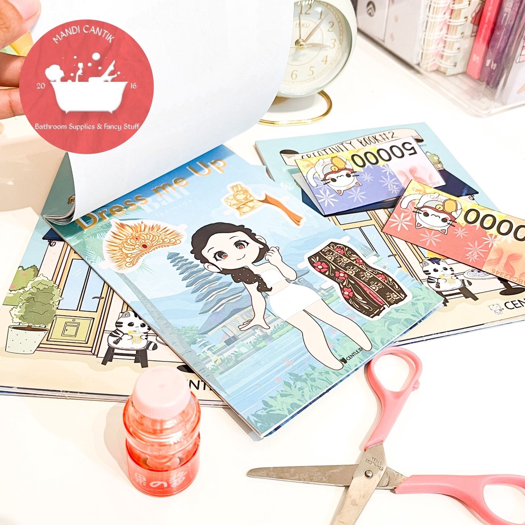 

ghg Buku Centle Papercraft + Sticker Anti Air Creativity Book Activity Buku Aktivitas Anak Memotong