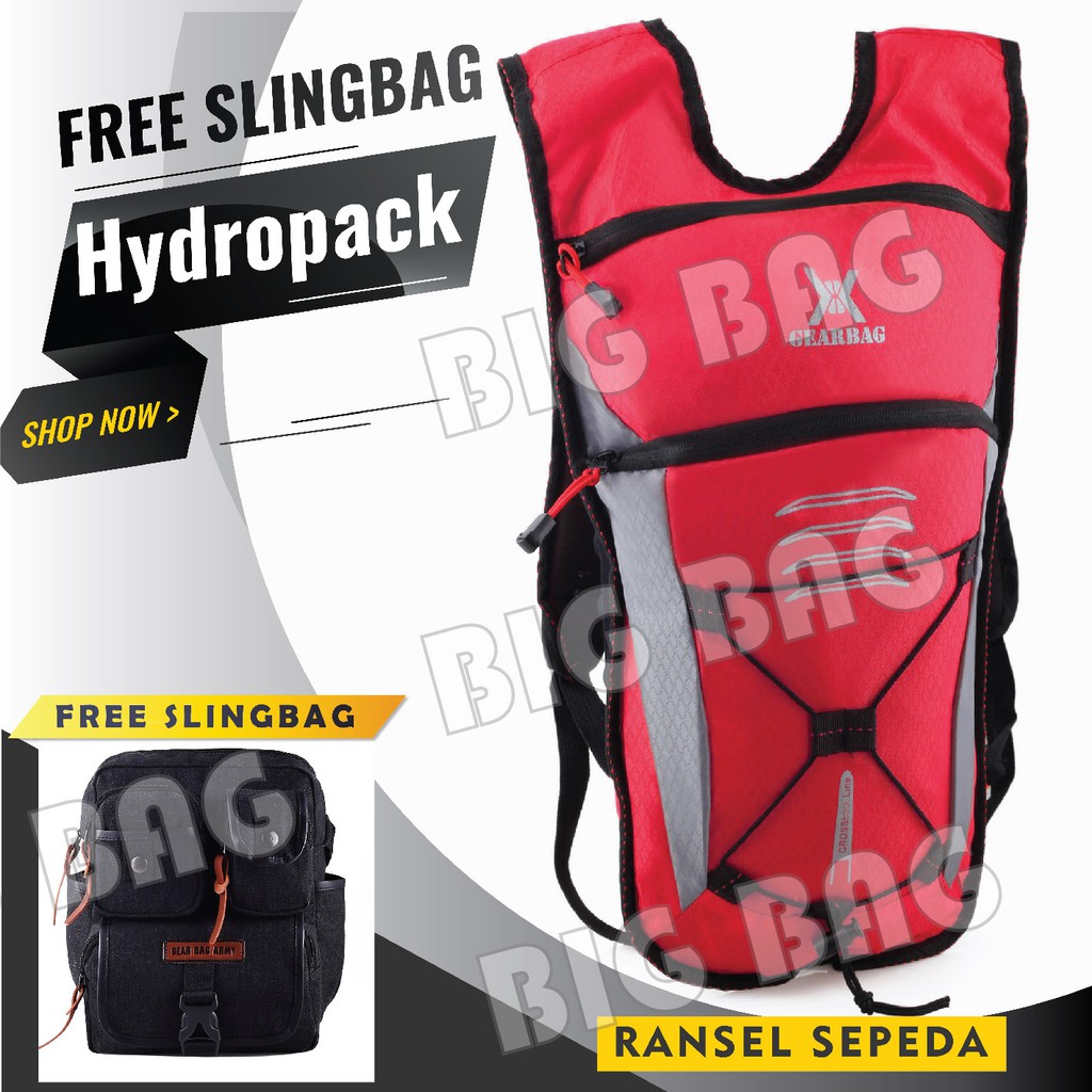 Tas Ransel Pria Gear Bag - Gimondi Hydropack Cycling Backpack + FREE Coast Guard