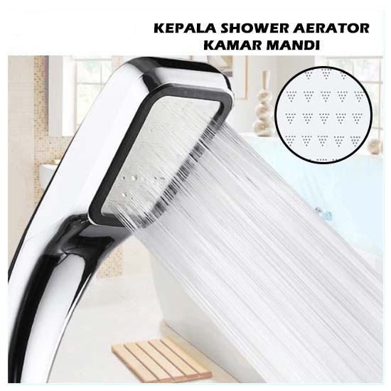 Kepala Shower Mandi 300 Lubang Head Pancuran Air Tekanan Tinggi Aerator Kamar Filter Selang Kencang