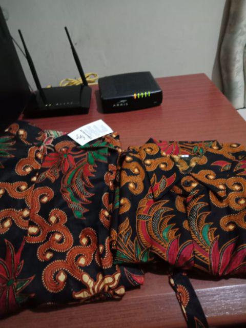 Maura Couple Sania Ruffle Batik Couple Ori Ndoro Jowi Sogan Size M L Xl