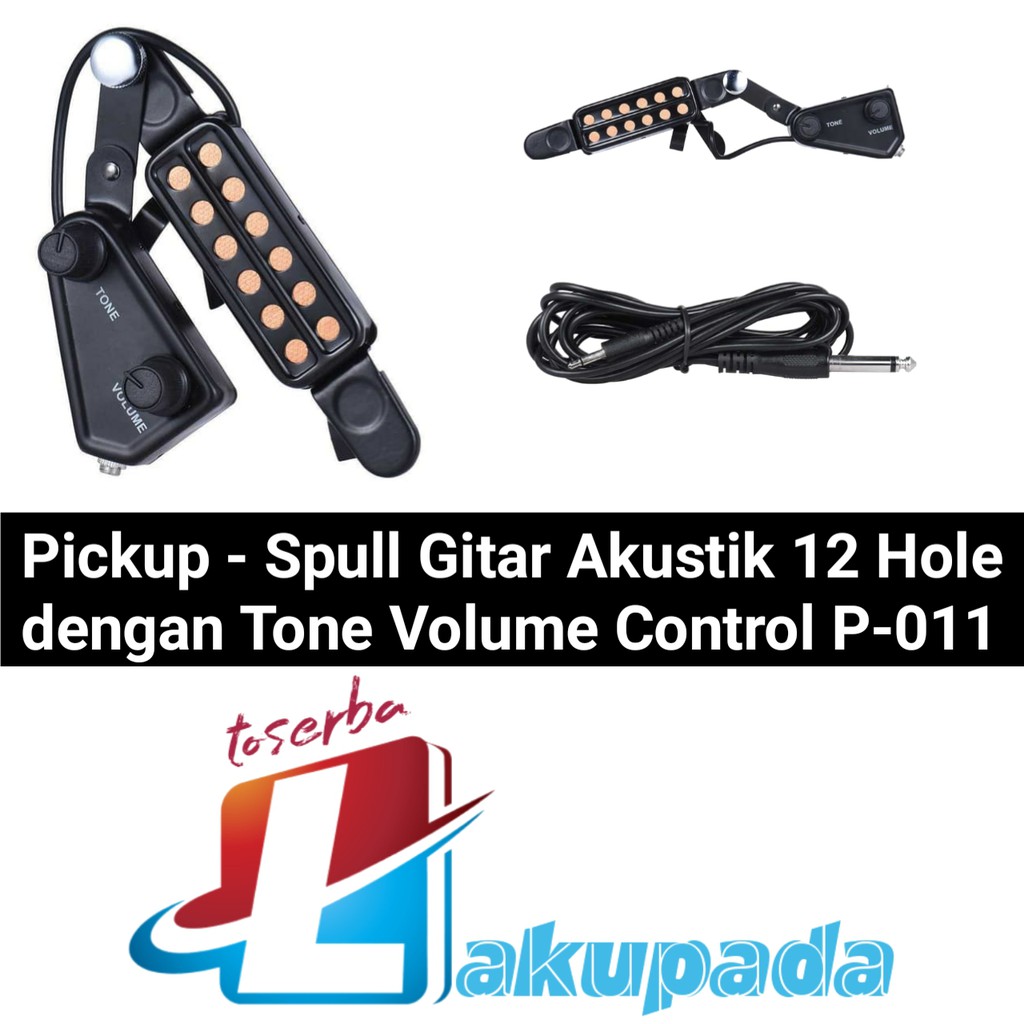 taffSTUDIO Pickup Gitar Akustik 12 Hole dengan Volume Control P-011