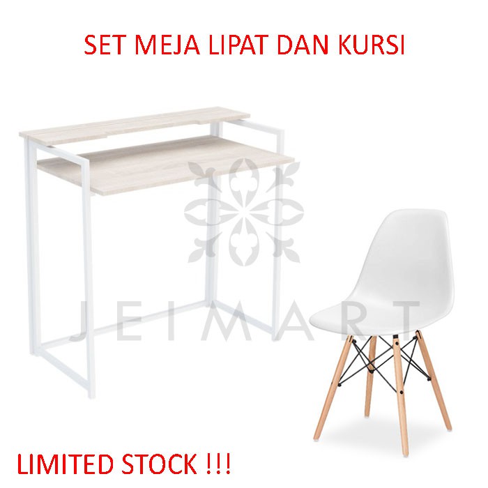 Set Meja Kerja Lipat dan Kursi Kerja Murah