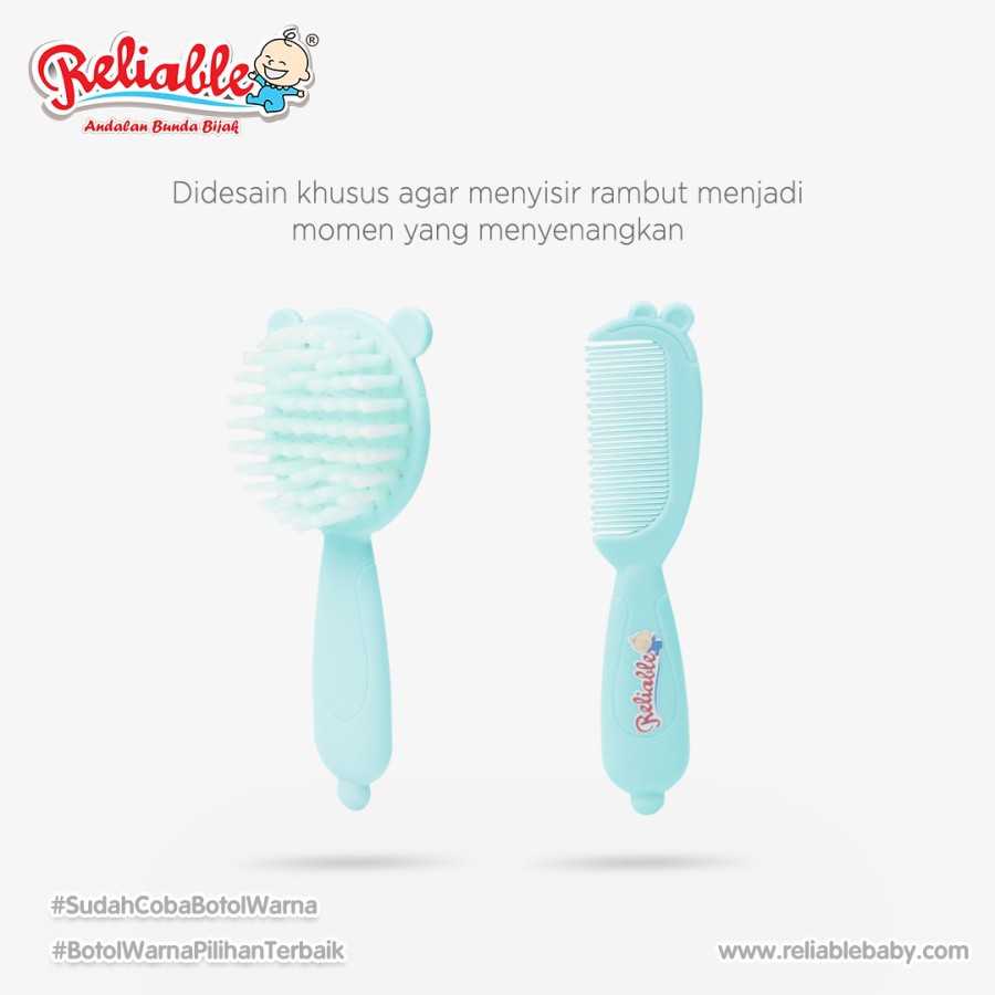 Sisir 2 in1 Reliable Panda Bulu nylon Bayi