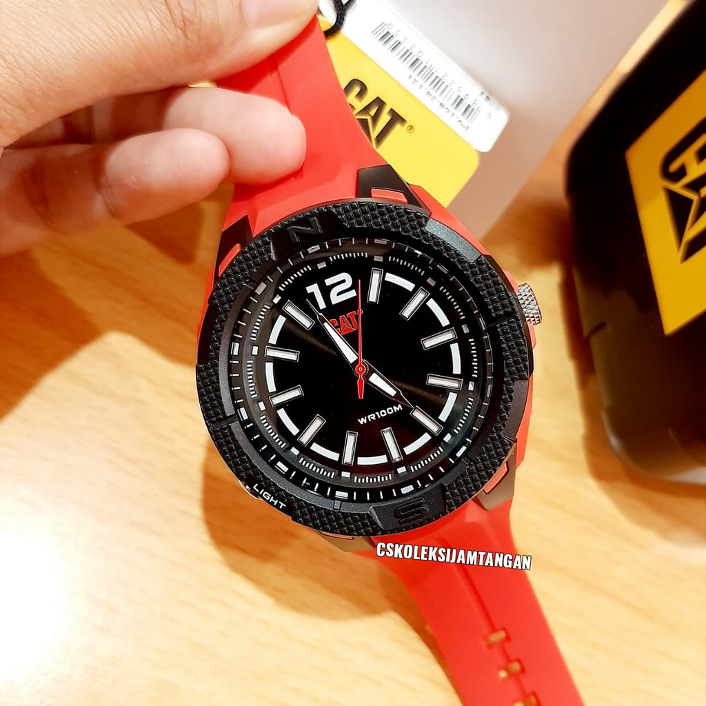 JAM TANGAN PRIA CATERPILLAR CAT P9.160.28.121 PHOENIX RED BLACK ORIGINAL