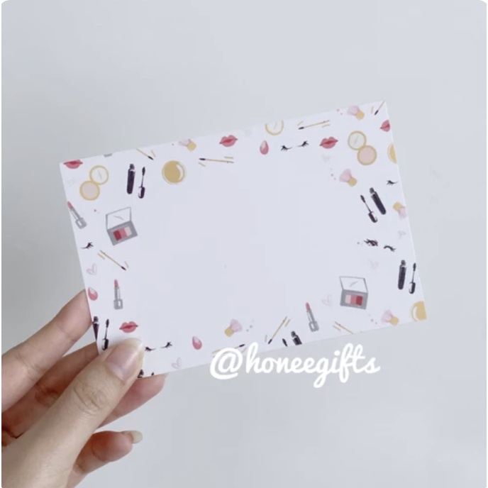 

Kartu ucapan blank note card beauty pr package cantik make up lipstick summer bday fruits tutti frutti postcard