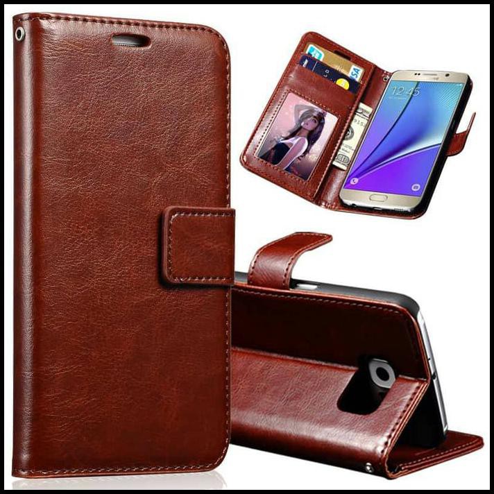 Flip Cover Handphone Samsung Galaxy Note 5 Luxury Leather Wallet Baca Deskripsi