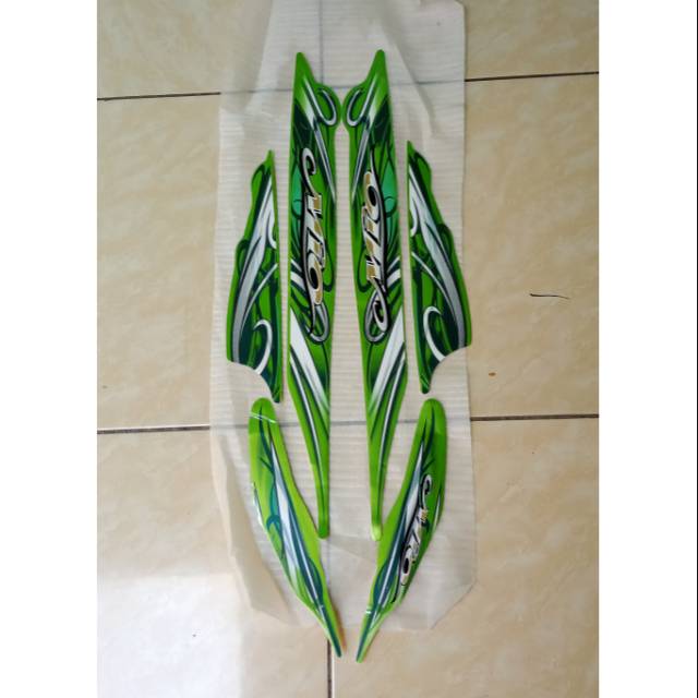 Sticker stripping body Mio smile ijo