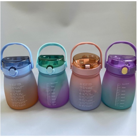 Botol Viral tiktok 1,2 LT Kecil / Sudah Free Stiker dan Free Tali