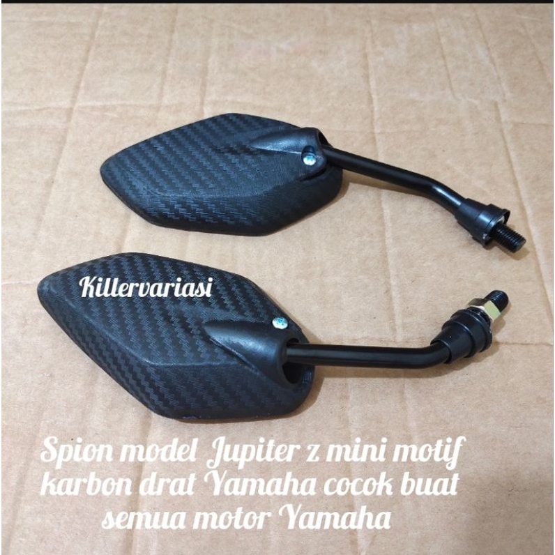 Spion Model Jupiter Z new cocok Mio Nmax  xeon fino mx vega dll motif karbon doff Tangkai Black