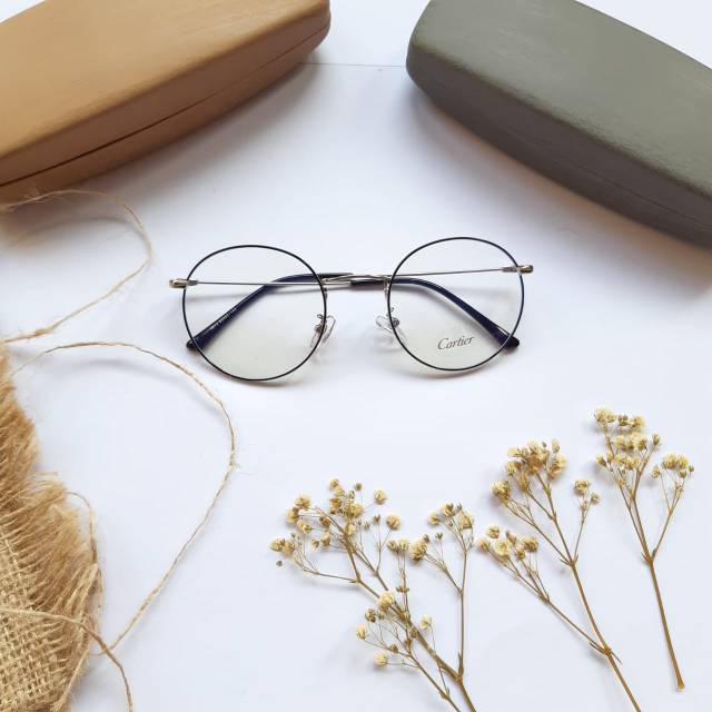 Kacamata Pria Wanita Elegan Mewah Frame Cartier 9813