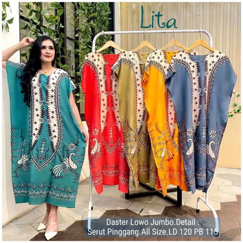 DASTER LOWO JUMBO RAYON MAYANG KUPU LD 120 KEKINIAN BAHAN HALUS ADEM MURAH SERUT DEPAN BEST SELLER-LOWO LITA
