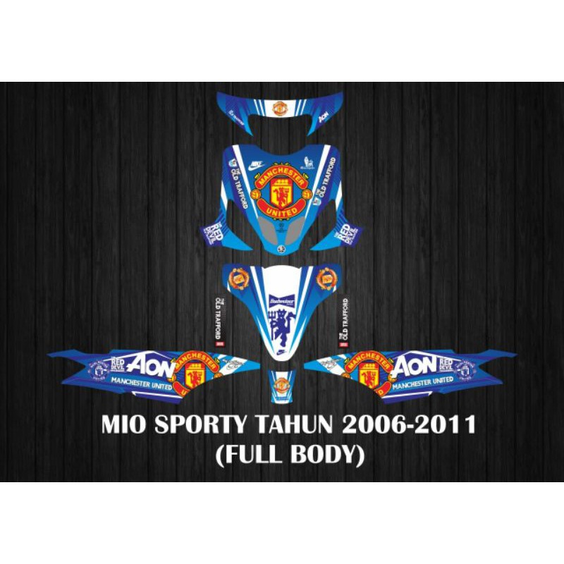 STIKER STRIPING DECAL VARIASI FULL BODY MIO SPORTY / MIO SMILE 2006-2011 CLUB BOLA