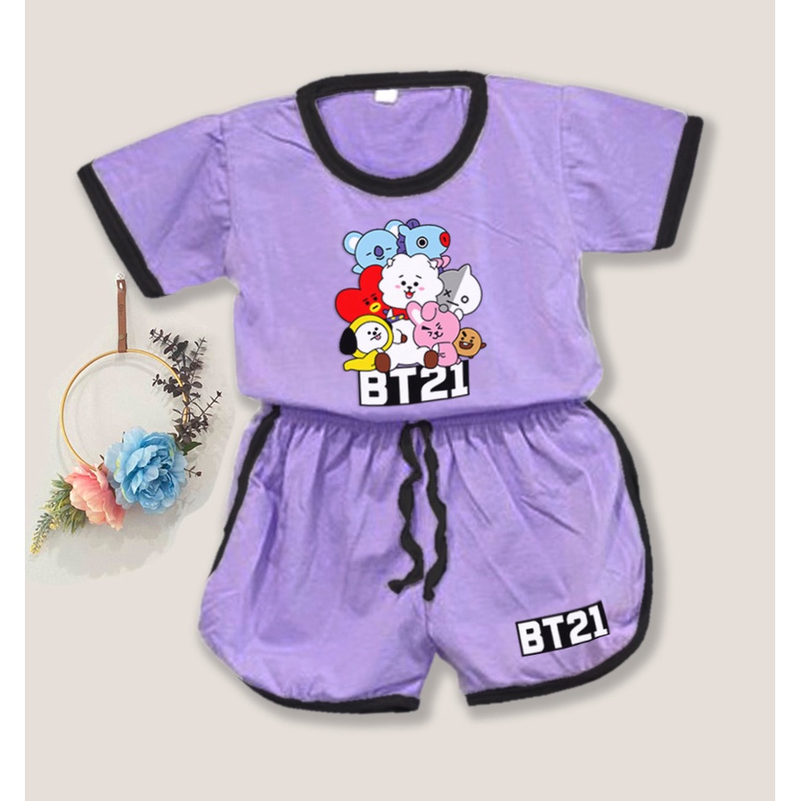 SF - Setelan Playset Cupa Cup Baju Anak Karakter / Set Anak Balita Karakter / Setelan Anak Unisex-5