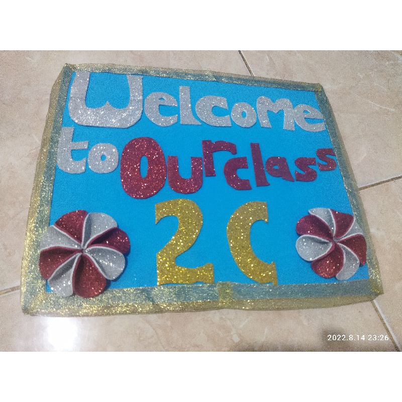 Hiasan Kelas tulisan Welcome