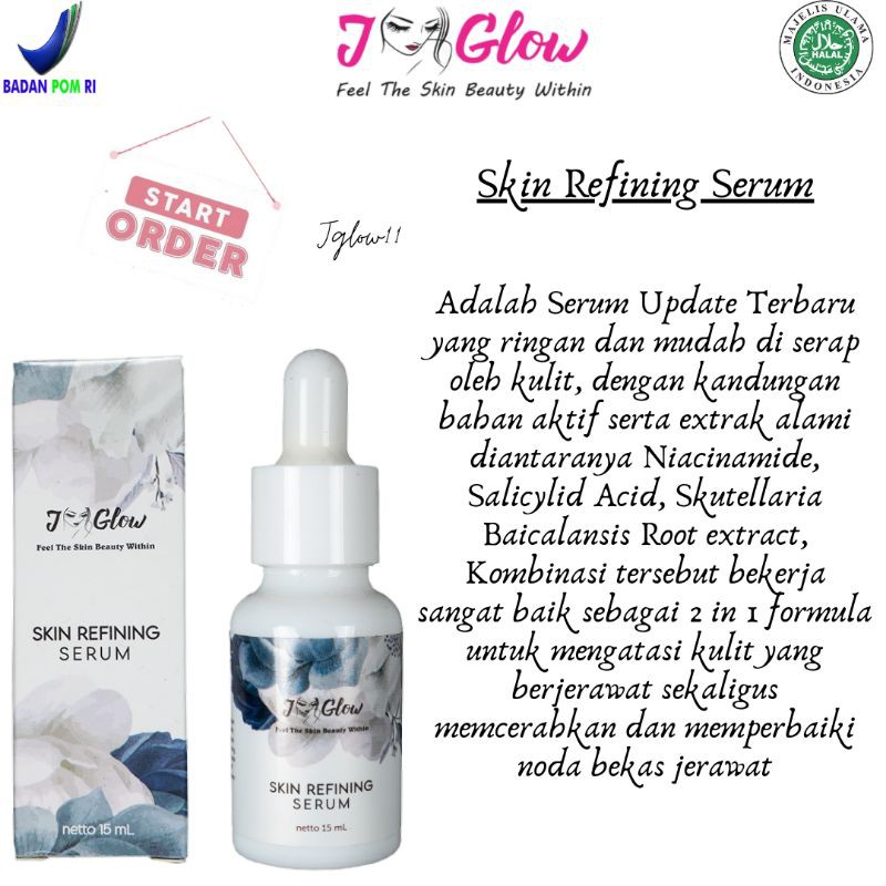 

SKINCARE JGLOW SKIN REFINING SERUM/KECWNTIKAN/MENGATASI JERAWAT/BPOM