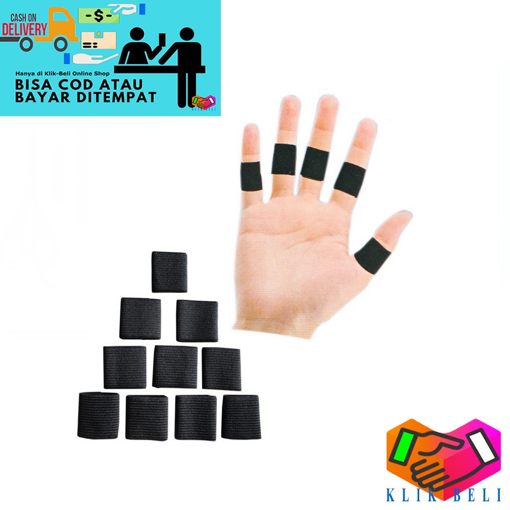 Deker Jari Telaisi 0709 / Deker Pelindung Otot Tangan Finger Support - 10 Pcs