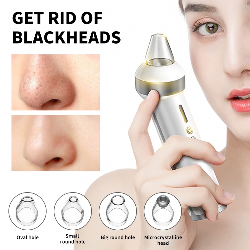 Blackhead Remover Komedo  Pemanas Listrik  Wajah Jerawat Pori Vakum Skin Care Cleaner