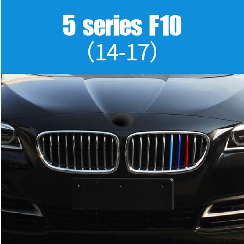 Klip Grill Gill 3 Warna untuk BMW 5 Series E39 E60 F10 F07 G30 F18 5 Series GT GT5 Car Racing Grille Strip Trim Clip M Power Accessories