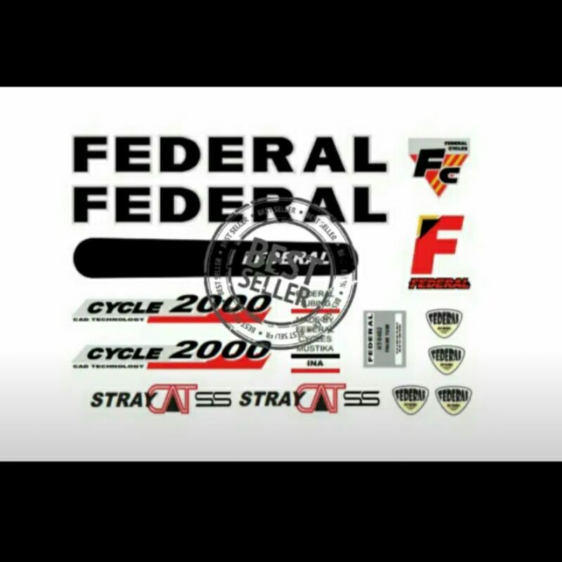 PROMO BELI 1 SET GRATIS 1 SET stiker sepeda federal straycat
