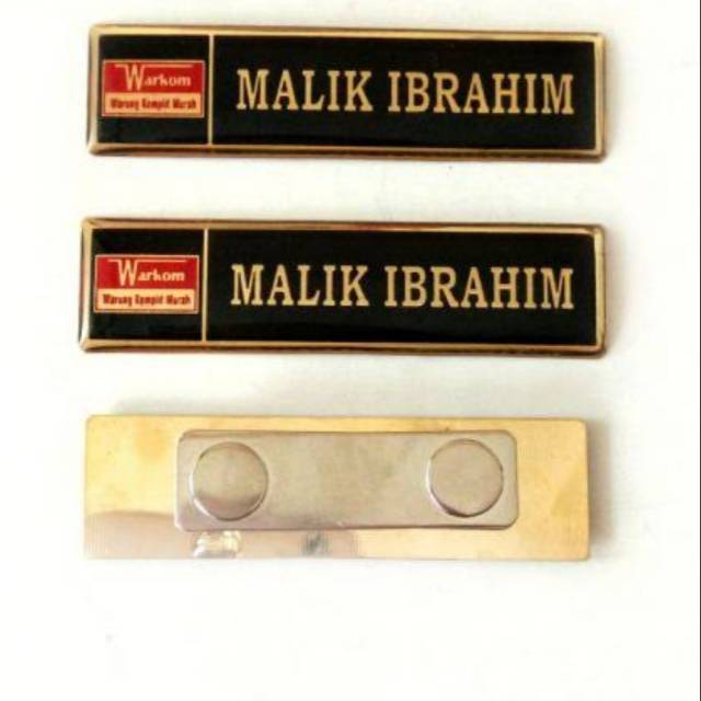 

Nametag kuningan magnet