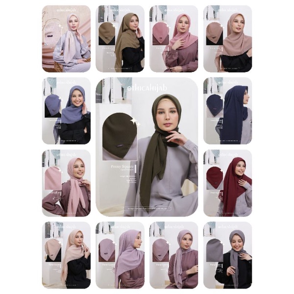 HIJAB SEGIEMPAT POLOS • CAMELIA SQUARE • PEONY SQUARE • POLOS VOAL * RILEY SQUARE II  ETHICA