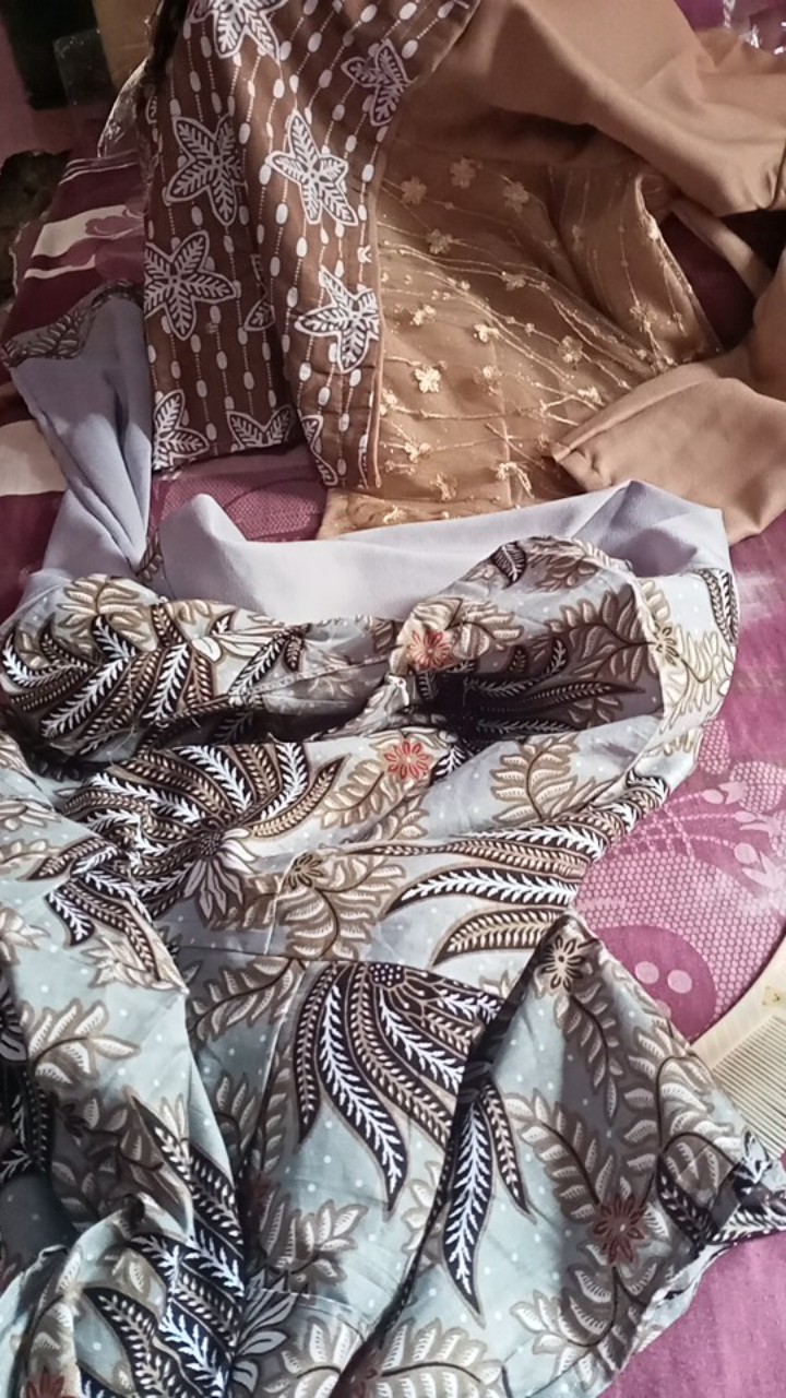 Tey-17 Batik Wanita Asj Sa Hrb026 Kenongo Kemeja Tosca Pendek