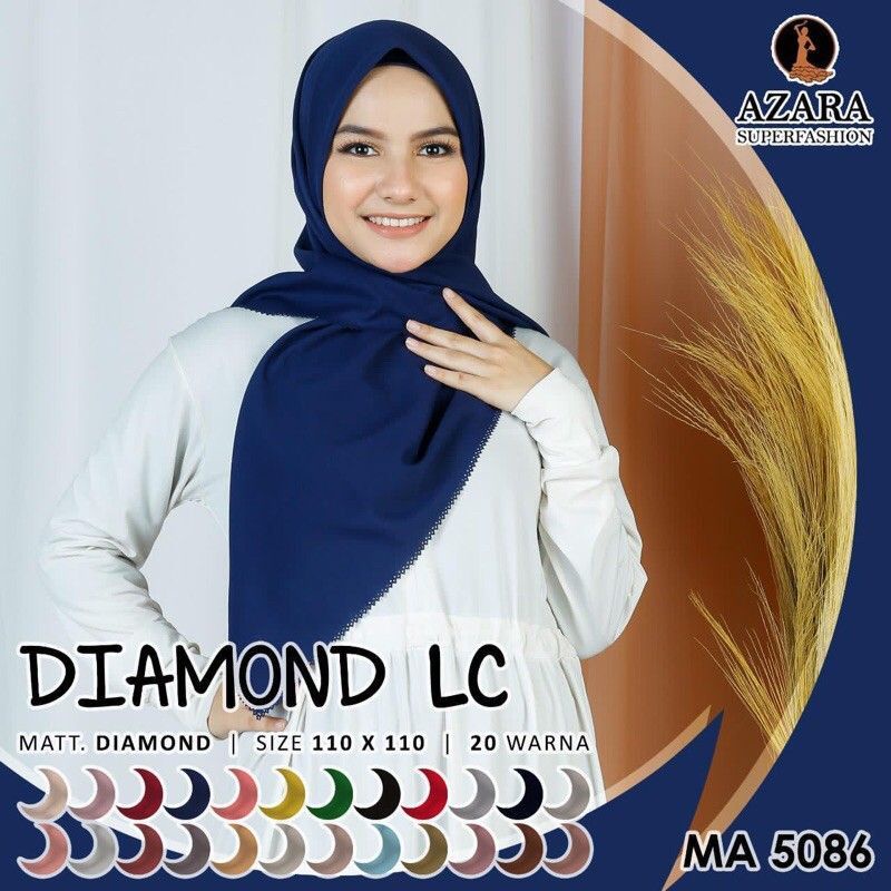 Azara Hijab Segiempat DiAMOND CREPE SQUARE LASER CUT