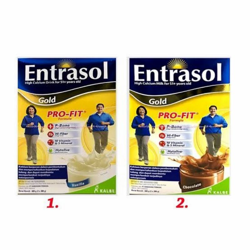 Entrasol Gold / Susu Tinggi Kalsium / Susu Untuk Orang Lanjut Usia