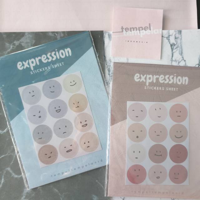 

Expression Sticker Sheet Cold and Warm Tone Aesthetic Cute (Stiker Lucu Murah)