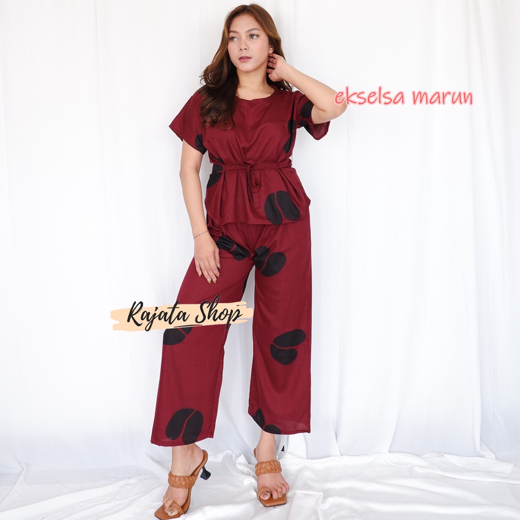 DASTER SETELAN BABYDOLL-BD EXSELSA MARUN