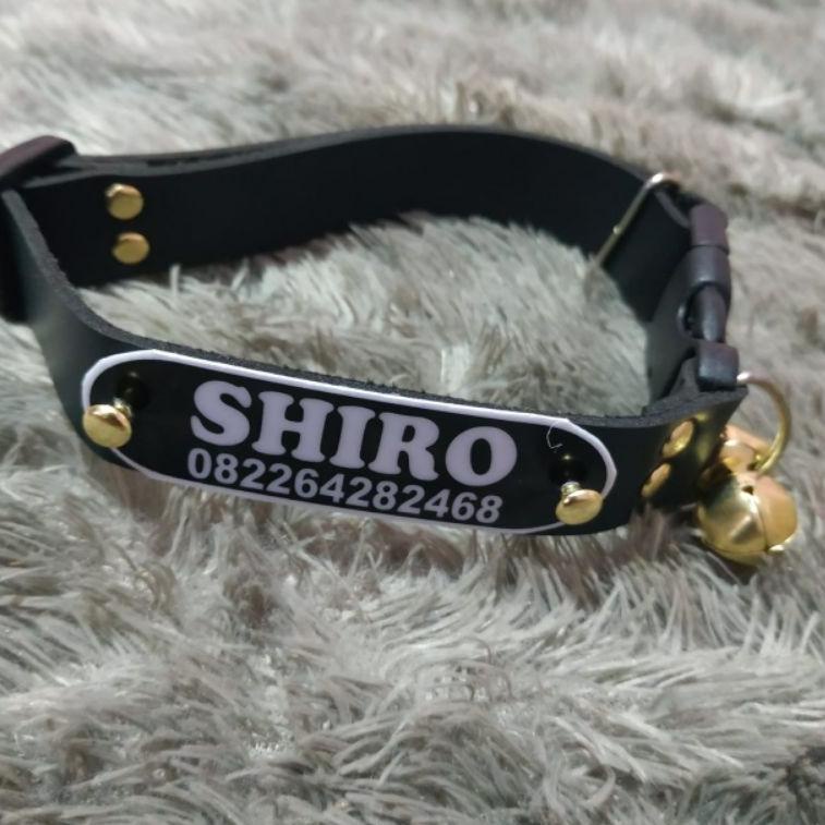 Best Seller.. KALUNG ANJING NAMA CUSTOM KULIT SINTETIS 2CM, FREE CUSTOM NAMA 