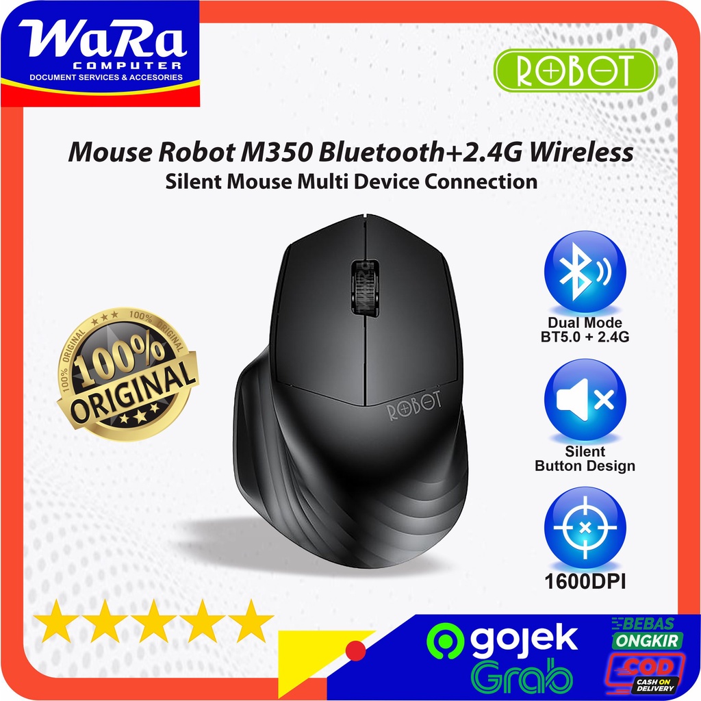 MOUSE ROBOT M350 BLUETOOTH + WIRELESS 2.4G MULTI - MODE SILENT MULTI-DEVICE⁣ M 350