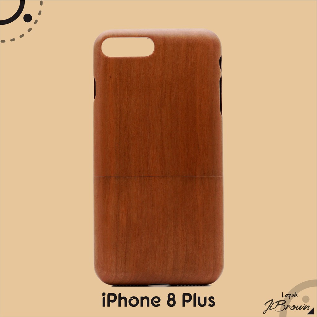 CASING KAYU IPHONE 8 PLUS NEW WOODCASE ORIGINAL CHERRY WOOD