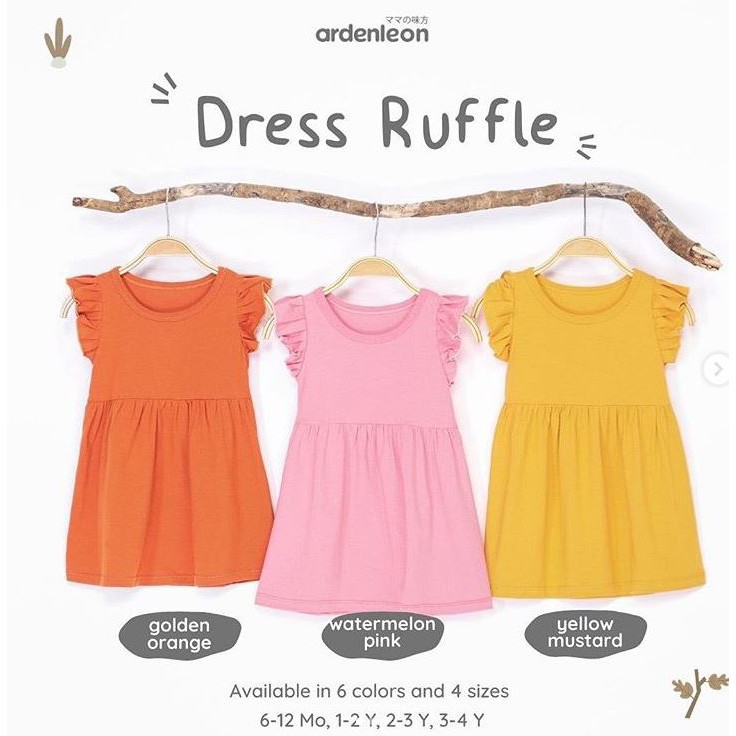 ARDENLEON Dress W Ruffle // Baju Bayi // Baju Anak Perempuan