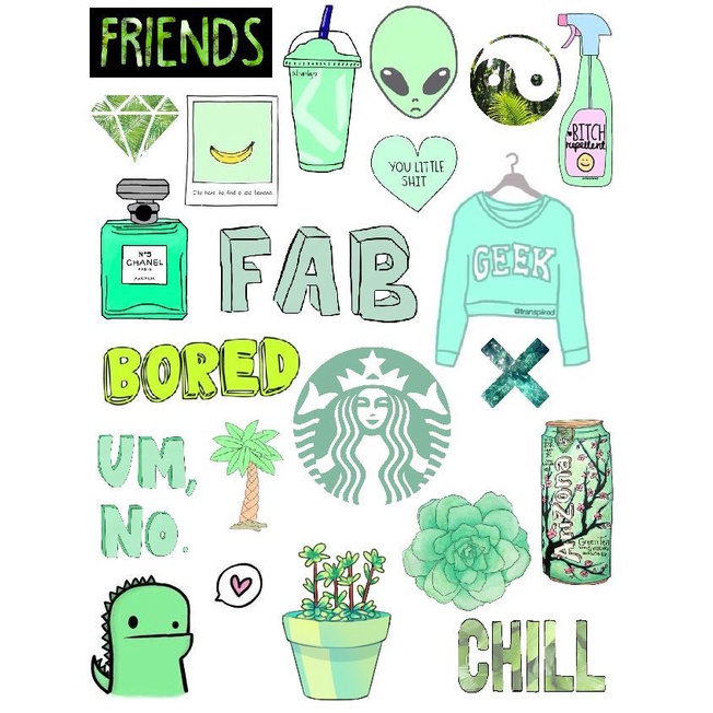

(ISI STIKER 8 PSC) AA2 STIKER PACK AESTHETIC