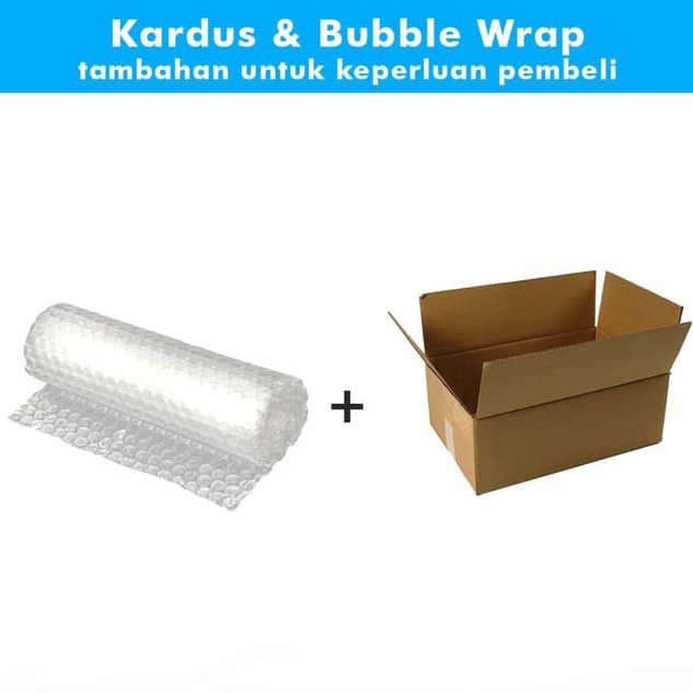 

(19x12x5) Kardus Tambahan Box Pengiriman + Bubble Wrap Extra Untuk Pengiriman Maks 15Pcs Temper