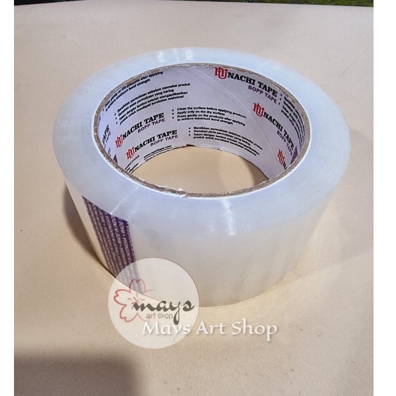 

Lakban Bening Nachi 48 mm 2 inch - Selotip Solasi Tape Besar Transparan OPP 48mm x 72 Yard 72R 72Y