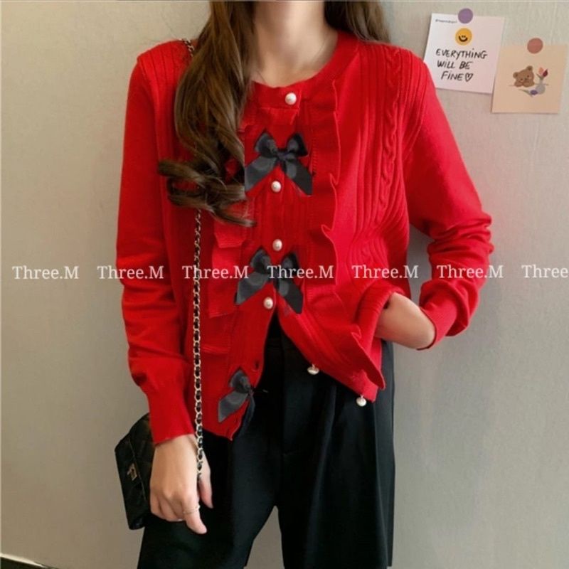 MDLV ~ 9866 SCARLET KNIT CARDIGAN / CARDIGAN RAJUT PITA LENGAN PANJANG CEWEK / FASHION IMPORT WANITA