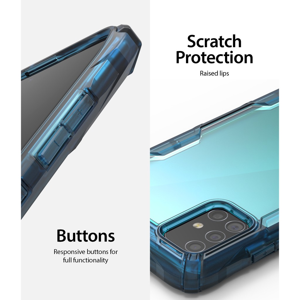 Ringke Casing Samsung Galaxy A51 Fusion X Anti Crack Tahan Banting  Softcase Tipis Military Drop-3