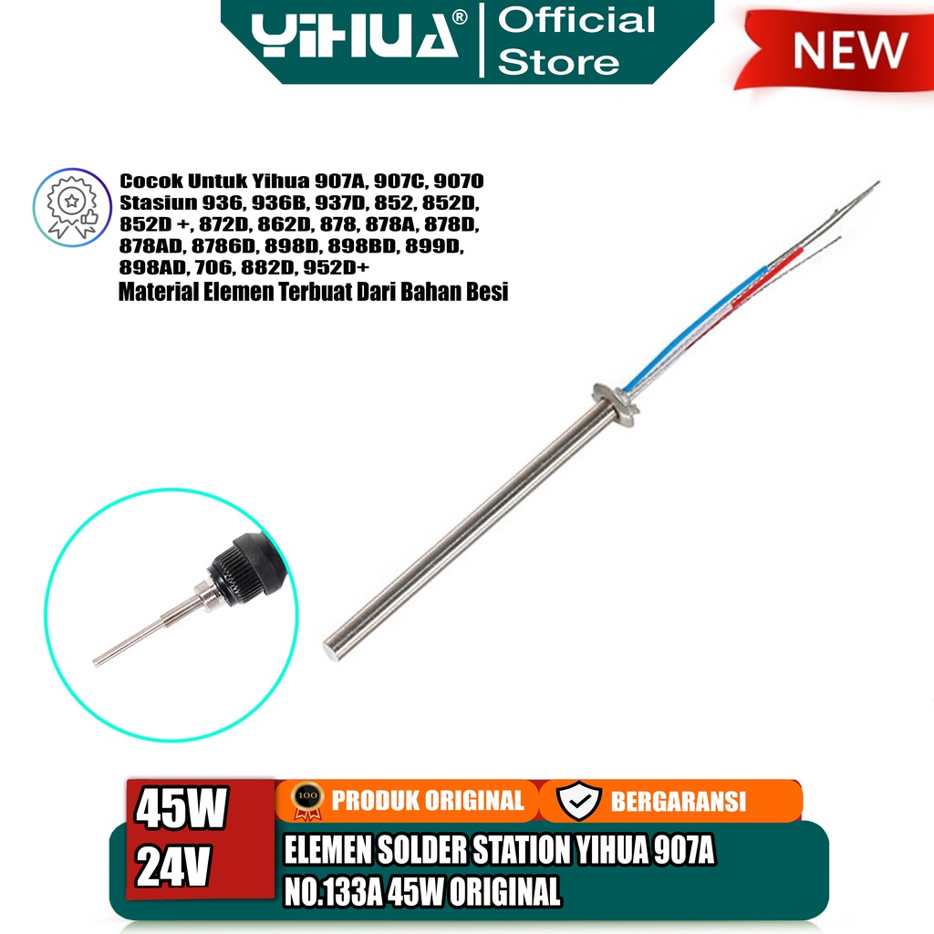 Yihua 907A Elemen Solder Station 45W No 133A Elemen Soldering Original