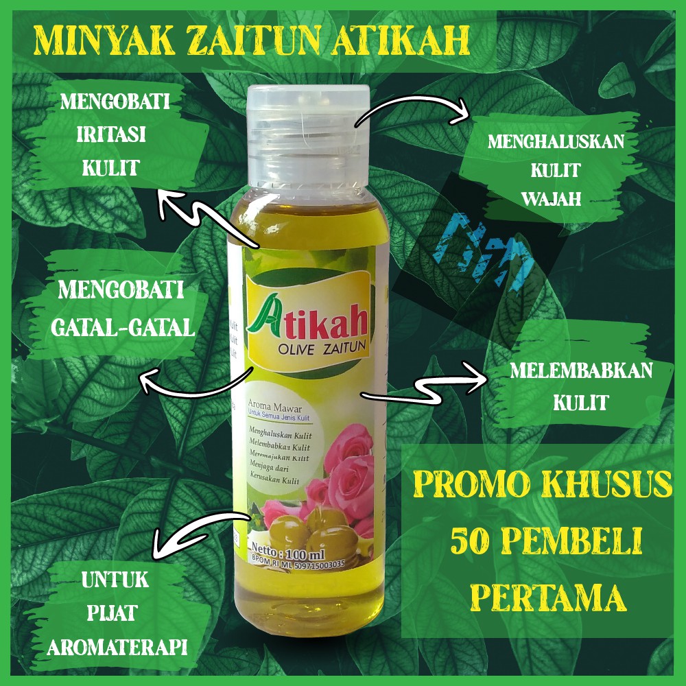 Minyak Zaitun Atikah Aroma Mawar | Minyak Zaitun Asli | minyak zaitun rambut | minyak zaitun rambut