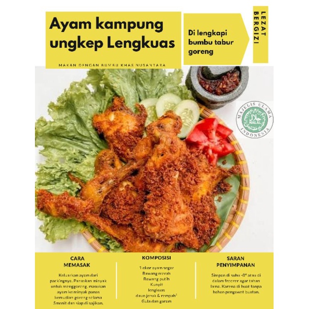 

Ayam kampung ungkep bumbu lengkuas