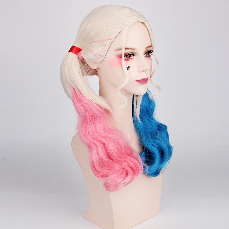 LOL-105 wig daily lolita rambut palsu cosplay harley quinn