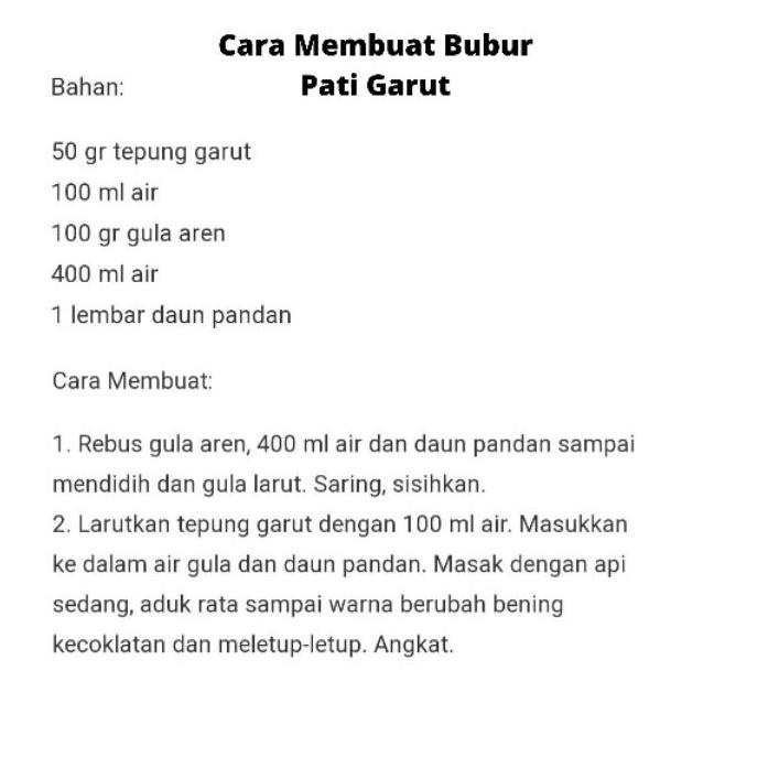 

Baru - PAKET PATI ASAM LAMBUNG/TEPUNG GARUT DAN GULA AREN SEMUT MURNI 250/250 GRAM