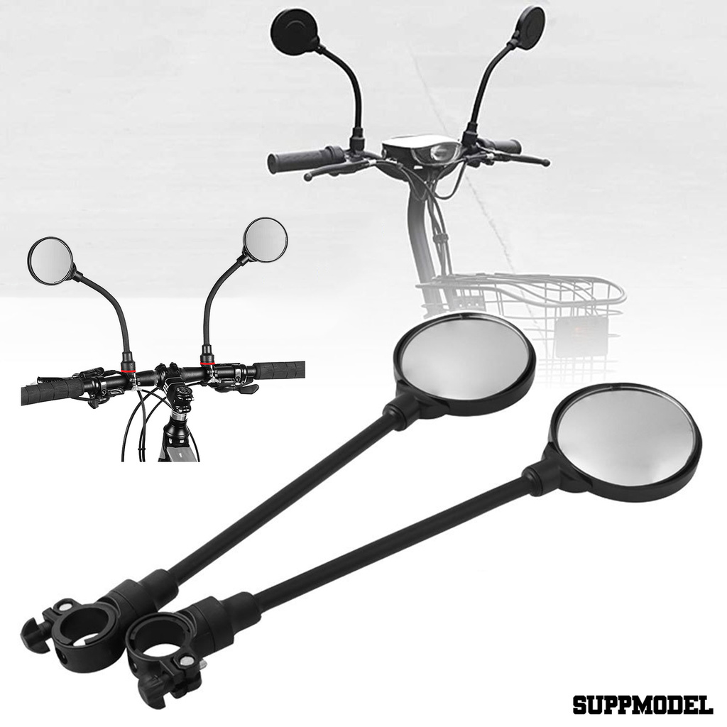 Spm 2pcs Kaca Spion Multifungsi Adjustable Untuk Stang Sepeda Gunung