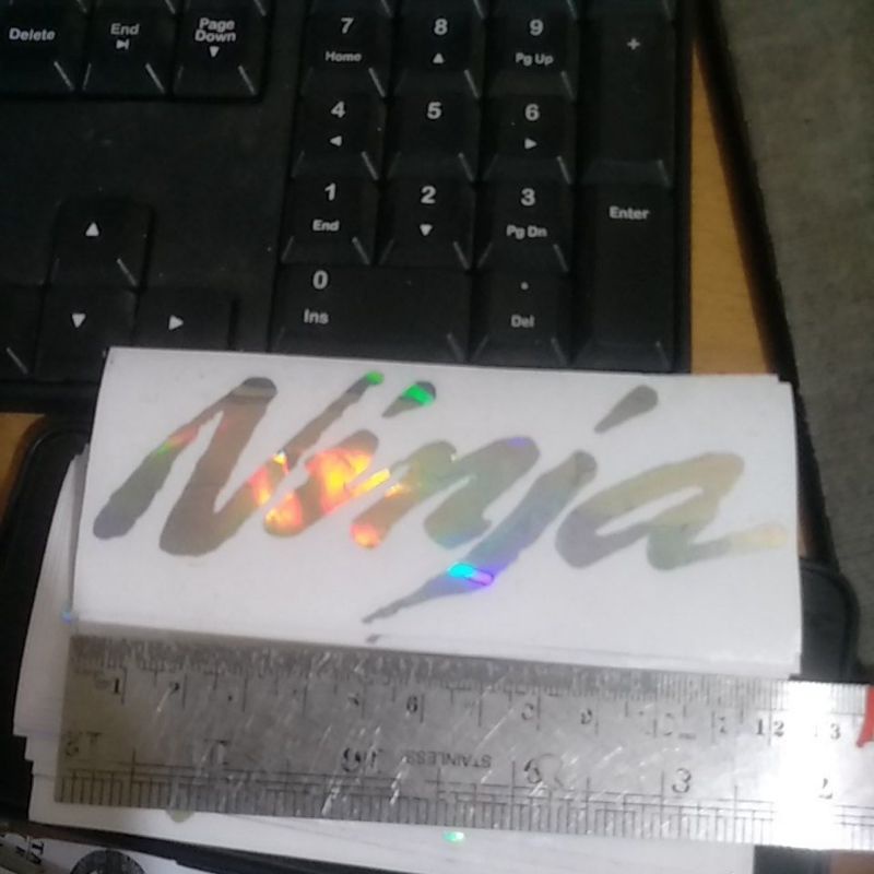 stiker cutting ninja hologram